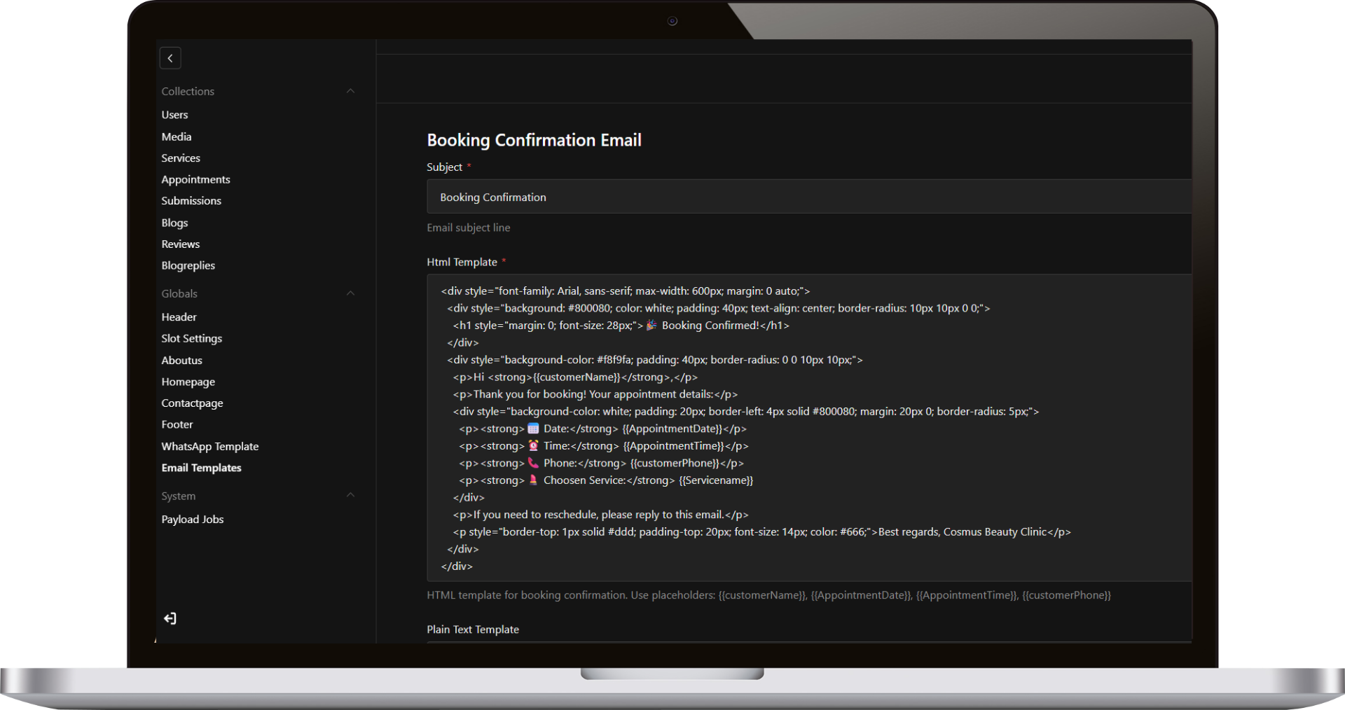 Contact Upload Interface